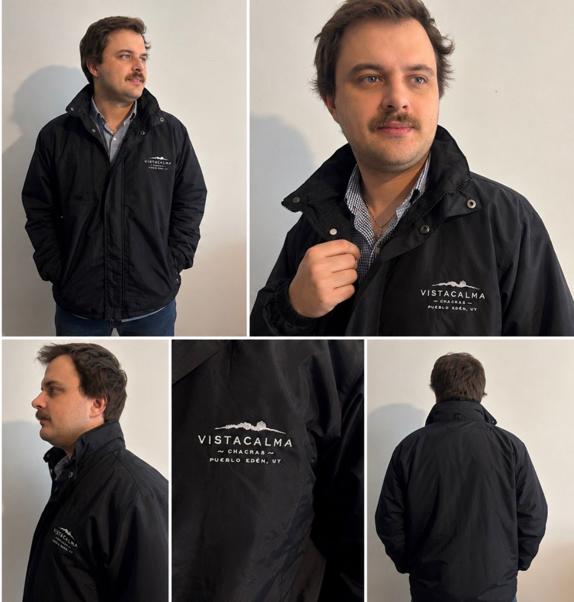 Campera negra personalizada para empresa