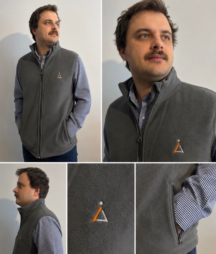 Chaleco polar gris personalizado